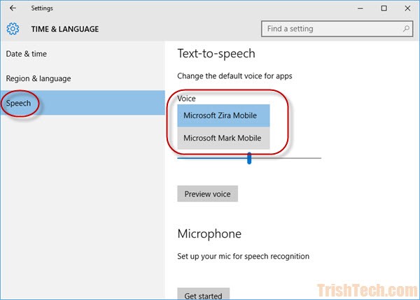 enable text to speech windows 10